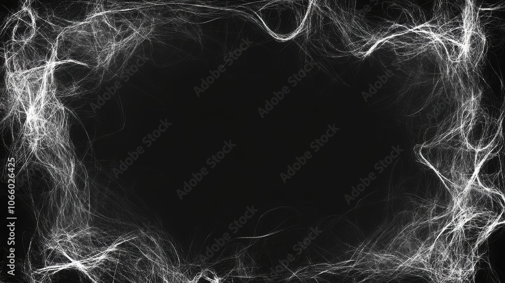 Poster chalk outline border with sketchy lines, playful design element, ideal for creative projects, blank 