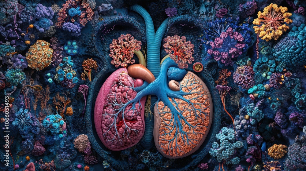 Poster the intricate details of human organs through digital rendering techniques