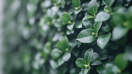 Obraz premium An intricate arrangement of dark green ivy leaves creates a vibrant and lush display in a natural outdoor setting, showcasing rich textures