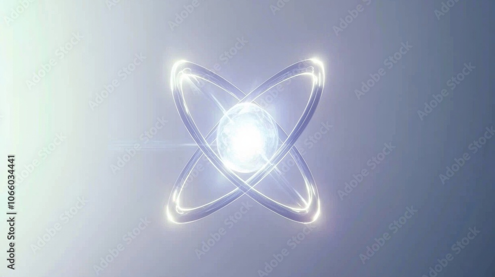 Poster abstract concept of atomic structure and energy