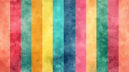 Abstract Colorful Vertical Stripes with Grunge Texture