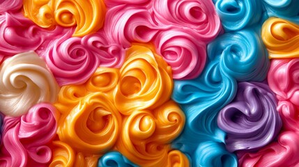 Swirled Frosting in Vibrant Colors