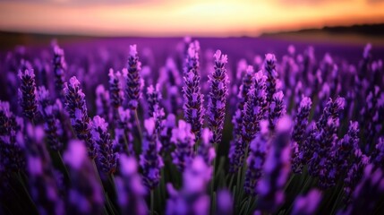 Obraz premium A close-up of lavender flowers with a blurred background.