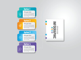 Professional modern stepts by steps infographic model