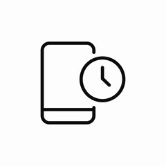 phone timer icon sign vector