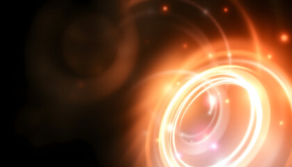 Fototapeta premium Abstract ring background with luminous swirling backdrop. Glowing spiral. The energy flow tunnel. shine round frame with light circles light effect. glowing cover. Space for your message isolated wi