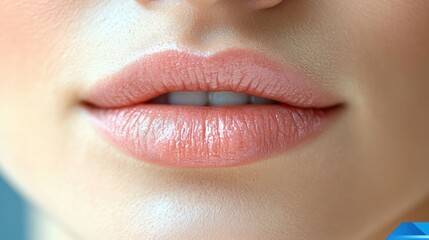 Fototapeta premium Close up of woman's soft, pink lips.