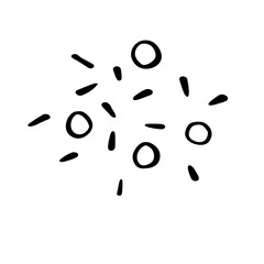 Bacteria and Viruses doodle . Microorganism in sketch style. 