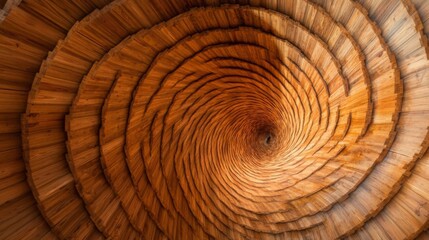Abstract Wooden Vortex Tunnel