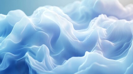 Obraz premium Abstract Blue Wavy Pattern with Fine Mesh Texture