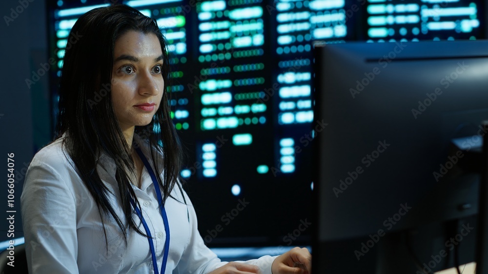 Poster computer scientist overseeing data center, making improvements and updates to ensure system can hand
