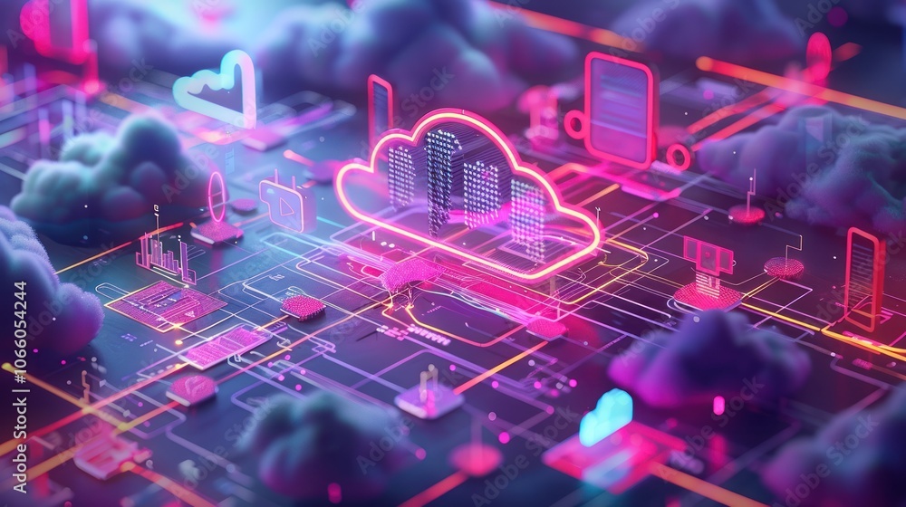 Poster cloud computing and digital network