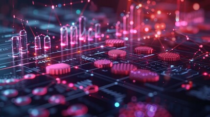 Abstract Digital Data Visualization