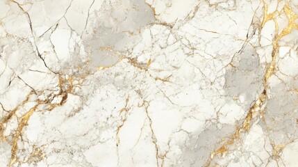 Fototapeta premium White Marble with Golden Veins and Cracks
