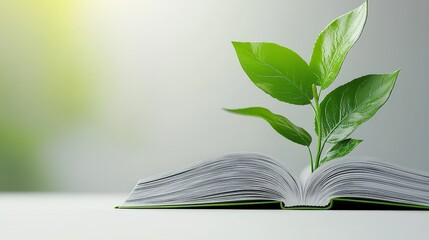 Nurturing growth how an open book symbolizes knowledge and nature's renewal