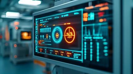 Obraz premium Futuristic Control Panel Interface