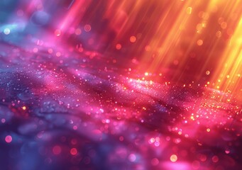 Fototapeta premium Holographic Pastel Light Background with Neon Glow and Bokeh