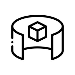virtual reality line icon