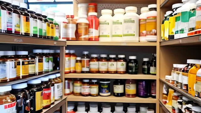 Exploring a well-stocked health supplement aisle in a local nutrition store