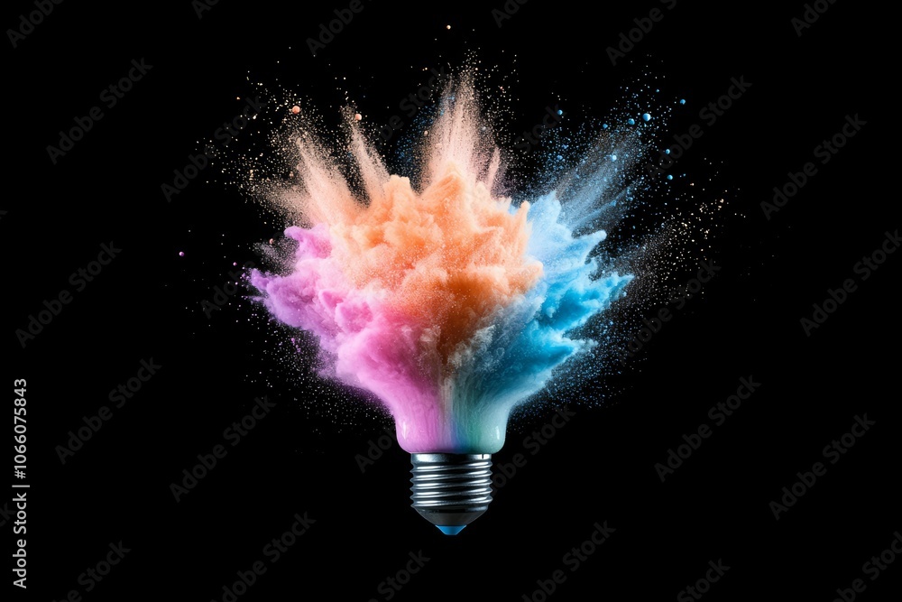 Poster a colorful explosion of light and color is depicted in the image
