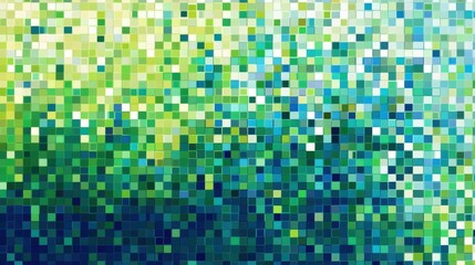 Fototapeta premium A mesmerizing assortment of green squares comes together to create an abstract design, evoking a sense of tranquility and harmony within a lush color palette.