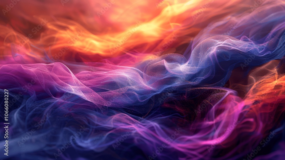 Poster gradient background with grainy noise and smooth artistic transition from orange to pink and violet