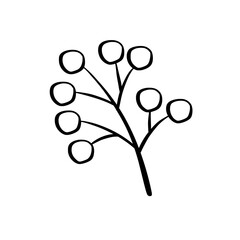 Autumn  season doodle outline illustration