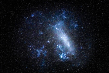 Stargazing at the celestial night sky and Large Magellanic Cloud