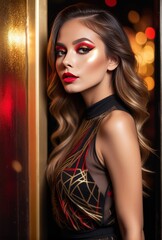 portrait of a woman with lips