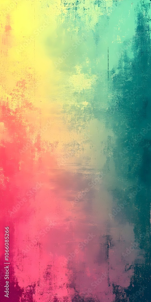 Poster a vibrant abstract texture showcasing a gradient of colors transitioning from warm pinks and yellows