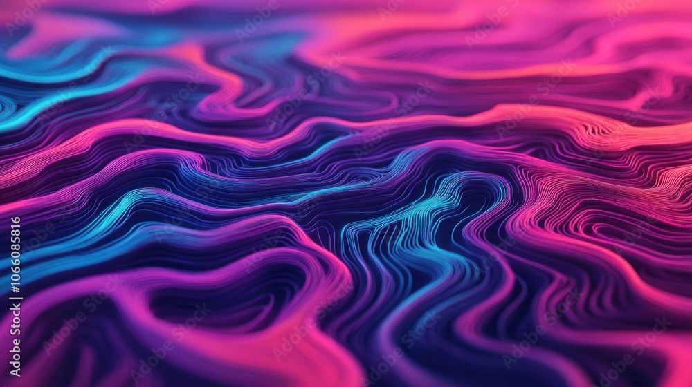 Poster abstract ai learning representation with layered waves