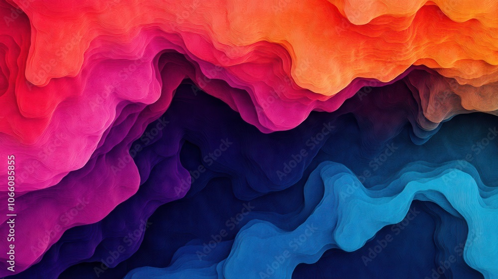 Poster abstract layered ai learning background