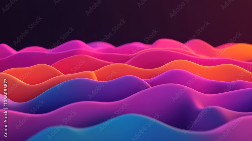 Poster abstract ai learning representation with layered waves