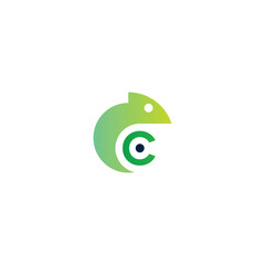 Chameleon Vector Logo Images. Letter C Chameleon Logo.