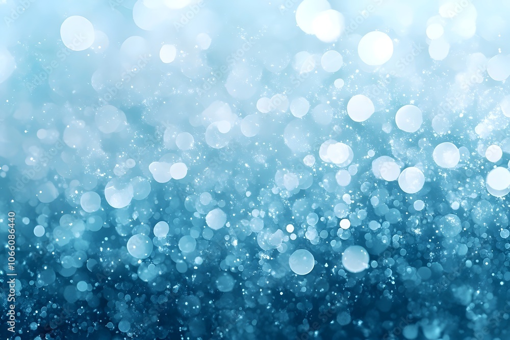 Poster a mesmerizing abstract background featuring a beautiful gradient of blue tones with soft bokeh effec