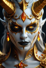 head of a person with a mask