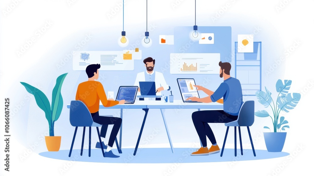 Poster collaborative ai content generation in a modern lab