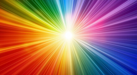 Obraz premium Rainbow colorful radiation background illustration
