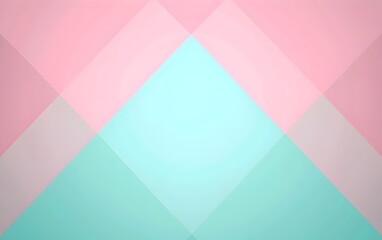 Obraz premium An abstract geometric pattern featuring soft pastel colors of pink and mint green, creating a soothing and harmonious visual effect perfect for modern designs.