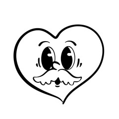 Emotion Retro Groovy Heart