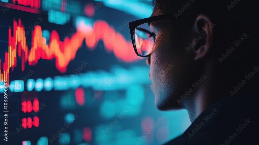 Poster analyzing data trends in finance with ai technology