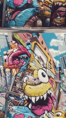Fototapeta premium A vibrant urban alleyway