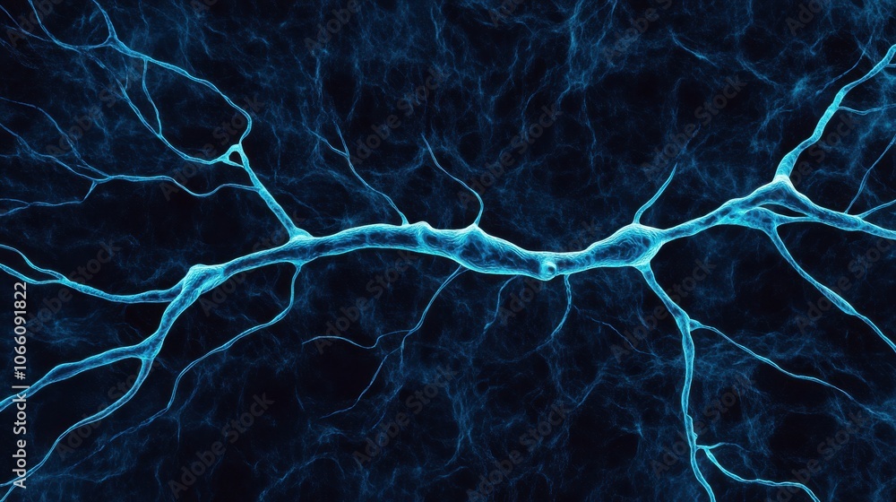 Poster neural connections representing ai and human brain integration