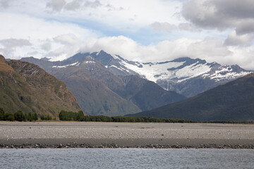 Views of Mount Aspiring taken during a Wanaka river cruise.