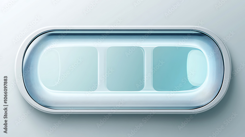 Poster a transparent glass pane is featured in this vector illustration of an airplane window template that