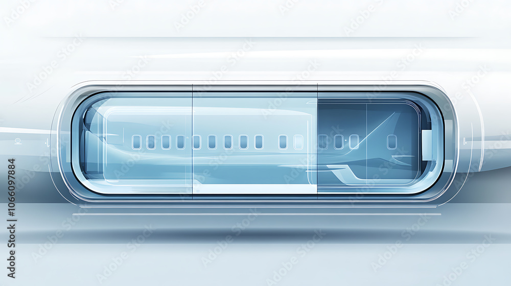 Poster a transparent glass pane is featured in this vector illustration of an airplane window template that