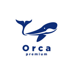 orca killer whale logo vector illustration
