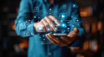 Online Video Streaming and Learning with Smartphone and Virtual Interface