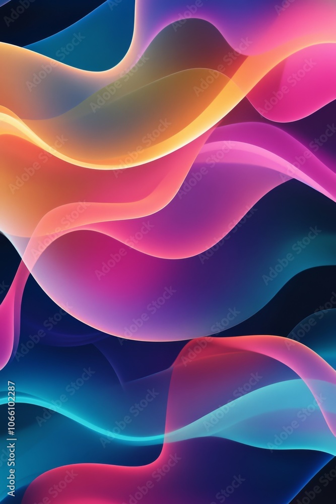 Poster dive into a vibrant abstract background with flowing wavy lines, creating a mesmerizing sense of mov