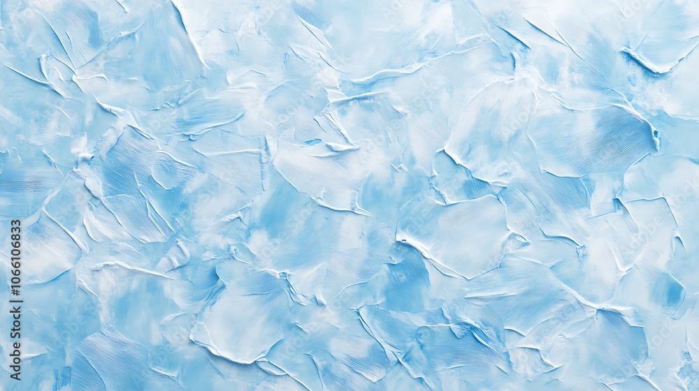 Aufkleber abstract wide angle light blue stucco background, wall building close up, rough surface plaster text